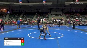 80 lbs Quarterfinal - Levi Dicksion, Moore Lions vs Lytning Hazen, Tri Valley Elite