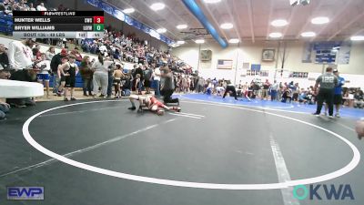 49 lbs Semifinal - Hunter Wells, Claremore Wrestling Club vs Bryer Williams, Locust Grove Youth Wrestling