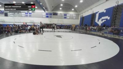 86 lbs Quarterfinal - Gavin Miller, Rancho Bernardo Wrestling vs Melody Pinkerton, Cal Grapplers Wrestling Club