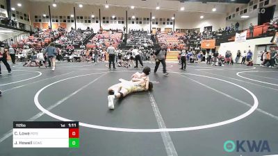 112 lbs Semifinal - Christian Lowe, Poteau Youth Wrestling Academy vs Jonas Howell, Dark Cloud Wrestling Club