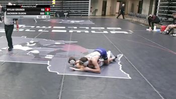 121 lbs Quarterfinals (8 Team) - Jackson Olson, Hononegah, IL vs Rylan Gruber, Pierz, MN