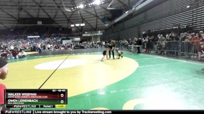 48-49 lbs Semifinal - Walker Wiseman, White River Hornets Wrestling Club vs Owen Leinenbach, BMA Wrestling