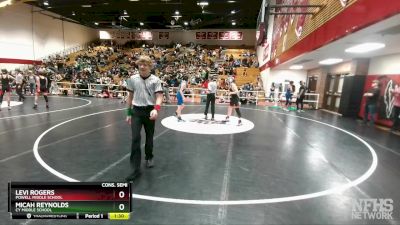 125 lbs Cons. Semi - Micah Reynolds, CY Middle School vs Levi Rogers, Powell Middle School