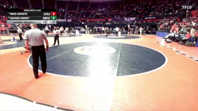 3A 106 lbs Champ. Round 1 - Davion Henry, Flossmoor (Homewood-F.) vs Niko Odiotti, Wilmette (Loyola Academy)