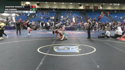 157 lbs Consi Of 32 #2 - Kawayran Vazquez Jr, FL vs Gus Cardinal, AZ