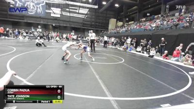 68 lbs Cons. Semi - Tate Johnson, Greater Heights vs Corbin Padua, Derby