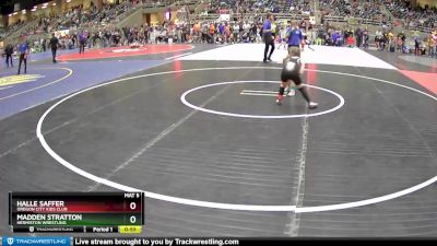 85 lbs Cons. Round 2 - Madden Stratton, Hermiston Wrestling vs Halle Saffer, Oregon City Kids Club