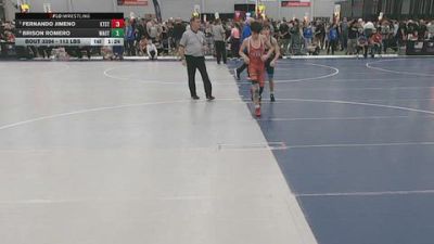 113 lbs Quarters - Fernando Jimeno, KT3 Style vs Brison Romero, Wrestling Academy Of The Rockies