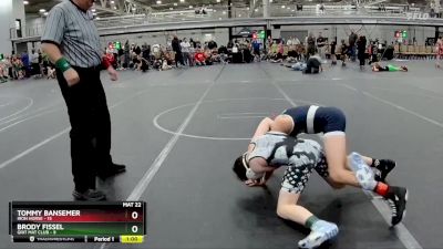 92 lbs Round 2 (4 Team) - Tommy Bansemer, Iron Horse vs Brody Fissel, Grit Mat Club