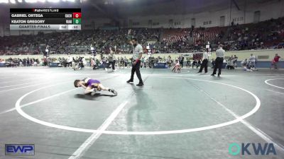 55 lbs Quarterfinal - Gabriel Ortega, CacheWrestlingClub vs Keaton Gregory, Vian Wrestling Club