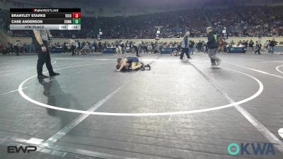 105 lbs 5th Place - Brantley Starks, Tecumseh Youth Wrestling vs Case Anderson, Comanche Takedown Club