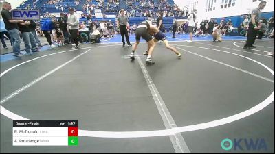 92 lbs Quarterfinal - Rex McDonald, Team Tulsa Wrestling Club vs Aleks Routledge, Prodigy NDT