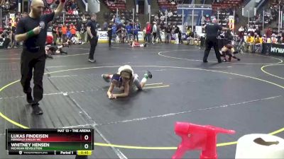 67 lbs Cons. Round 4 - Whitney Hensen, Michigan Revolution vs Lukas Findeisen, Ferndale Eagles WC