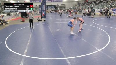 16U Boys - 175 lbs Quarters - Maximus Purdy, Assumption Elite WC vs Braden Strain, Lost City Wrestling Club