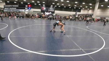 130 lbs Cons. Sub-semis - Elizabeth Thomas, Edwardsville Wrestling Club vs Arley Vaughan, Wisconsin