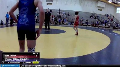 70 lbs Champ. Round 1 - Ezra Cappa, Bloomington South Wrestling Club vs William Sappa-Jennings, Jennings County Wrestling Club