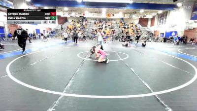 82-88 lbs Round 3 - Kayden Madrid, San Clemente Youth Wrestling vs Emily Garcia, Total Kaos Wrestling Club