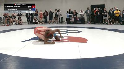 75 kg Cons. Semis - Thomas Brauer, Maurer Coughlin Wrestling Club vs Julian Smith, Ascender Elite