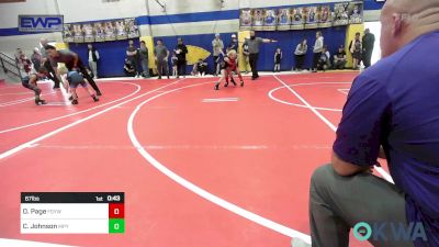 67 lbs Semifinal - Ollie Page, Fort Gibson Youth Wrestling vs Colt Johnson, Mannford Pirate Youth Wrestling