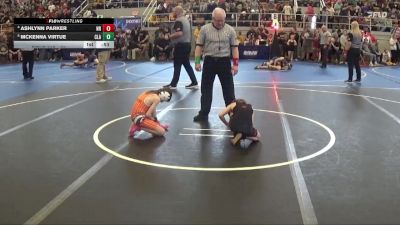 55 lbs Quarterfinal - McKenna Virtue, Claymont vs Ashlynn Parker, New Richmond