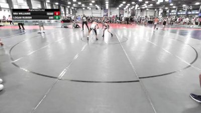 95 lbs Rr Rnd 1 - Mia Williams, The Hunt Wrestling Club Black vs Logan Rubish, All-American Wrestling Club Red