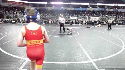 72 lbs Semifinal - Carson Gericke, East Kansas Eagles vs Corbin Morrow, Wyandotte Youth Wrestling