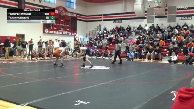 132 lbs Semifinal - Kooper Waugh, West Delaware, Manchester vs Cain Rodgers, North Fayette Valley