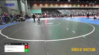 105 lbs Quarterfinal - Raiden Martinez, Hawkeye WC vs Kaine Lewis, Woodshed WC