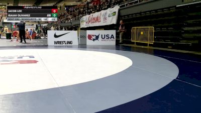 Schoolboys - 96 lbs Cons. Round 5 - Jacob Lee vs Isaiah Olivarez, Atwater Youth Wrestling