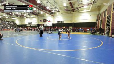 115 lbs Cons. Round 4 - Princess Bogoy, Palm Desert vs Megan Lopez, La Quinta/La Quinta