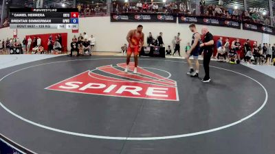 125 kg Quarters - Daniel Herrera, Cyclone Regional Training Center C-RTC vs Brentan Simmerman, Golden Pride Wrestling Club