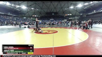 93 lbs Cons. Round 3 - Vera Goedl, Steelclaw Wrestling Club vs Ashley Ihde, Hoquiam Jr. Grizzly Wrestling Club