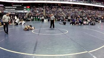 2A 126 lbs Quarterfinal - Brandon Mann, South Granville High School vs Seth Almond, Mt Pleasant