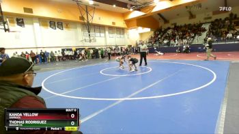 120 lbs Round 4 - Thomas Rodriguez, Bagdad HS vs Kanoa Yellow, Shiprock