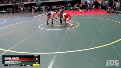 160 lbs Quarterfinal - Daniel Anders, West Valley Wolfpack vs Simon Connolly, North Pole Patriots