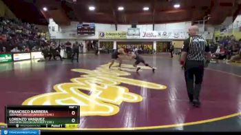 125 lbs 3rd Place Match - Lorenzo Vasquez, Southern Oregon University (Ore.) vs Francisco Barrera, Southern Oregon University (Ore.)