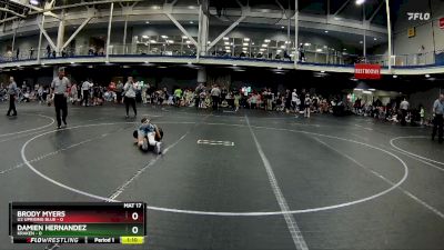 72 lbs Round 3 (8 Team) - Brody Myers, U2 Uprising Blue vs Damien Hernandez, Kraken