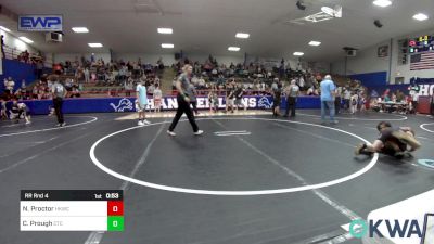 70-73 lbs Rr Rnd 4 - Niko Proctor, Henryetta Knights Wrestling Club vs Clayton Prough, Chandler Takedown Club