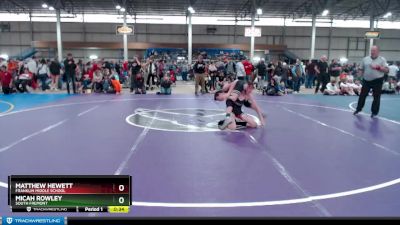 110 lbs Cons. Round 5 - Matthew Hewett, Franklin Middle School vs Micah Rowley, South Fremont