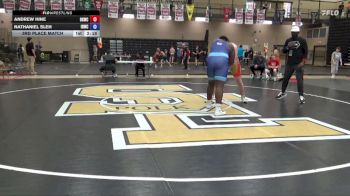 285 lbs 3rd Place Match - Andrew Hine, Big Game Wrestling Club vs Nathaniel Sleh, Iron Rams Wrestling Club
