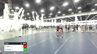 64 lbs 2nd Place - Giselle Soto, Savage House WC vs Sadie Sweat, Kalispell WC