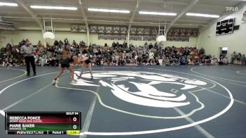 114 lbs Champ. Round 2 - Marie Baker, Durango, CO vs Rebecca Ponce, Desert Ridge High School