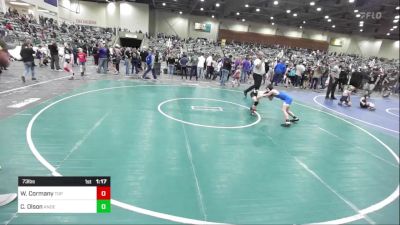 73 lbs Round Of 16 - Weston Cormany, Top Fuelers WC vs Caleb Olson, Anderson Attack WC