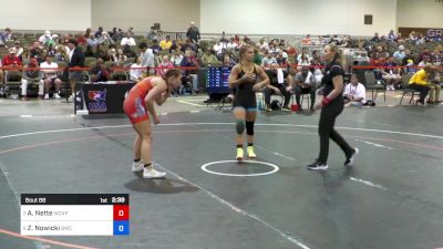 59 kg Quarters - Abigail Nette, WCAP vs Zoe Nowicki, Bulldog Wrestling Club