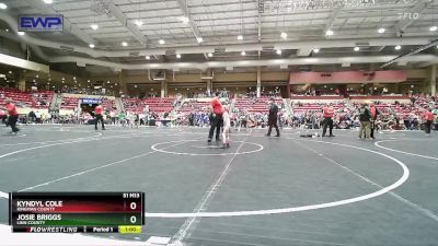 45 lbs Cons. Round 2 - Kyndyl Cole, Kingman County vs Josie Briggs, Linn County