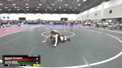 150 lbs Cons. Round 3 - Braden Salsbury, Maize HS vs Devon Reese, Lafayette (Wildwood)