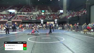 94 lbs Semifinal - Amelia Steinmann, Force 10 Wrestling Academy vs Emma Jurkovac, Jefferson