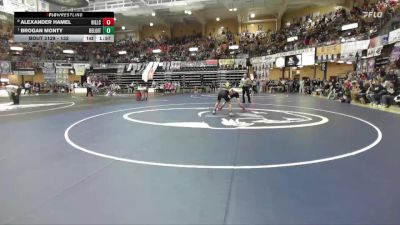 132 lbs Quarterfinal - Brogan Monty, Beloit Hs vs Alexander Hamel, Hill City Hs