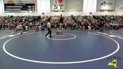 54 lbs Quarterfinal - Colton Rodriquez, Cato Blue Devils Wrestling vs Apollo Hawkins, SV Saber Den Wrestling