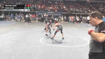 D 3 106 lbs 5th Place Match - Brayden Jones, John Curtis Christian vs ROSS LEGER, St. Edmund